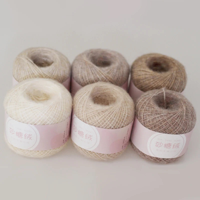 185m/25g Plush Yarn Micro Thread Acrylic Imitation Wool Crochet Yarn For Hand Knitting Doll Clothing DIY Material Supplies